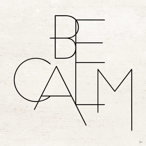Calm I Black Modern Wood Framed Art Print with Double Matting by Aiken, Jess
