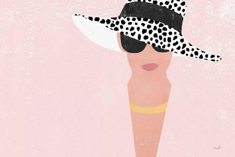 Fashion Forward Blush White Modern Wood Framed Art Print with Double Matting by Hershey, Moira