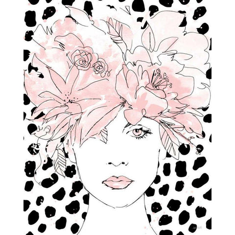 Floral Figures III Blush Gold Ornate Wood Framed Art Print with Double Matting by Tavoletti, Anne