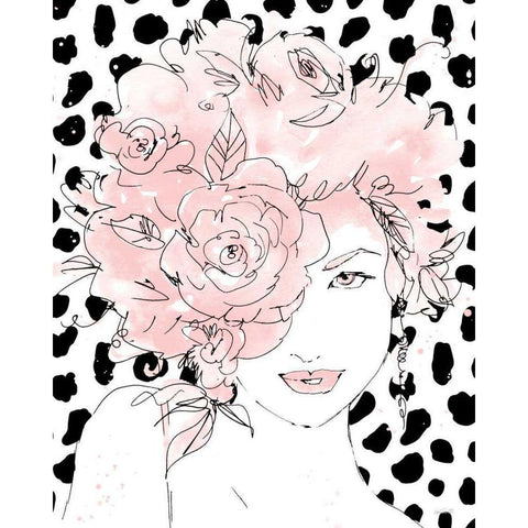 Floral Figures IV Blush Gold Ornate Wood Framed Art Print with Double Matting by Tavoletti, Anne