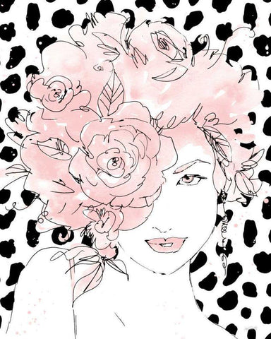 Floral Figures IV Blush White Modern Wood Framed Art Print with Double Matting by Tavoletti, Anne