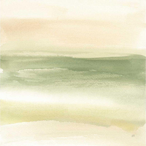 Green Water I White Modern Wood Framed Art Print by Paschke, Chris