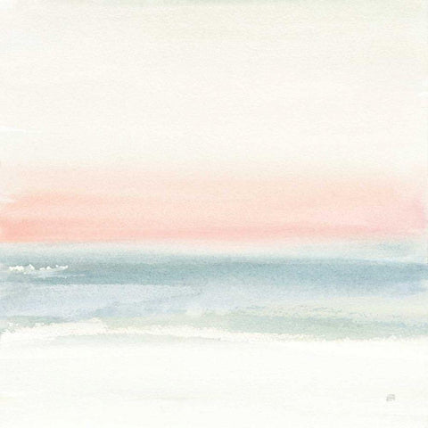 Pink Fog I White Modern Wood Framed Art Print by Paschke, Chris