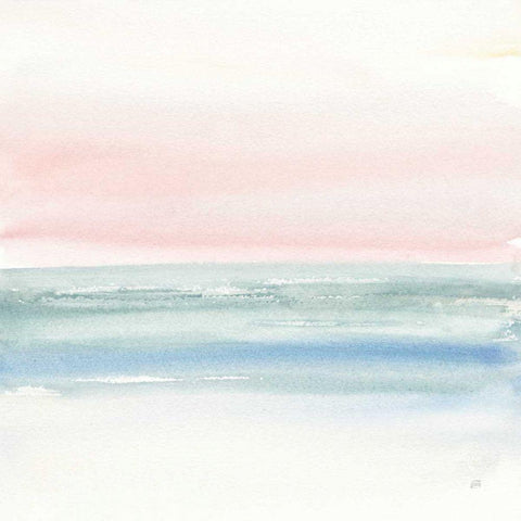 Pink Fog II White Modern Wood Framed Art Print by Paschke, Chris
