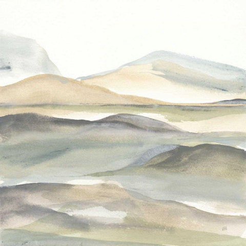 Valleyscape I Black Modern Wood Framed Art Print by Paschke, Chris