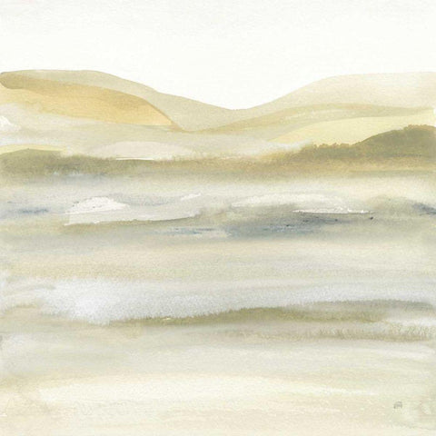 Valleyscape III White Modern Wood Framed Art Print by Paschke, Chris