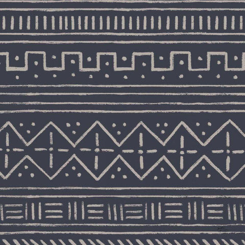 Jungle Love Pattern V Blue Sq II Black Modern Wood Framed Art Print by Penner, Janelle