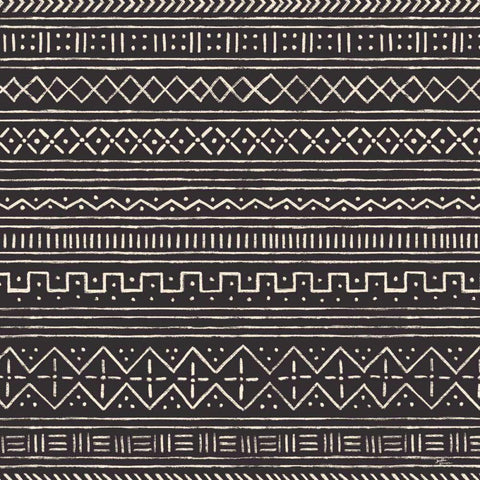 Jungle Love Pattern VE Sq Black Modern Wood Framed Art Print with Double Matting by Penner, Janelle