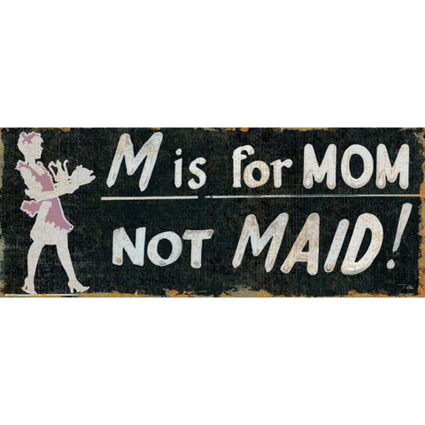 M is for Mom Gold Ornate Wood Framed Art Print with Double Matting by Pela Studio