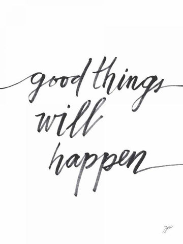 Good Things White Modern Wood Framed Art Print with Double Matting by Panganiban, Karyn