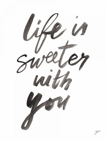 Life is Sweeter Black Ornate Wood Framed Art Print with Double Matting by Panganiban, Karyn