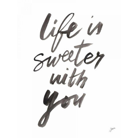 Life is Sweeter Gold Ornate Wood Framed Art Print with Double Matting by Panganiban, Karyn