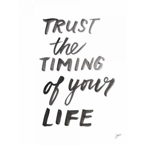 Trust the Timing Gold Ornate Wood Framed Art Print with Double Matting by Panganiban, Karyn