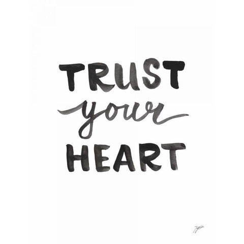 Trust Your Heart Gold Ornate Wood Framed Art Print with Double Matting by Panganiban, Karyn