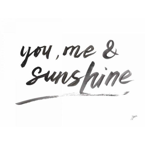You Me Sunshine Gold Ornate Wood Framed Art Print with Double Matting by Panganiban, Karyn