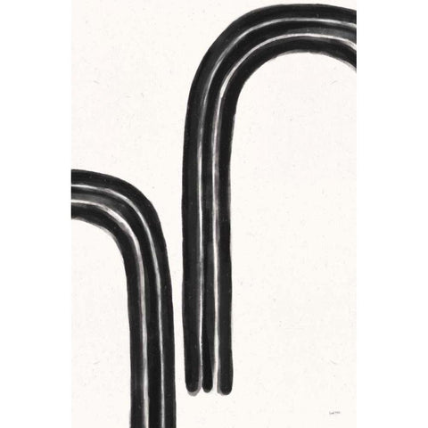 BW Rainbow II Black Modern Wood Framed Art Print with Double Matting by York, Leah
