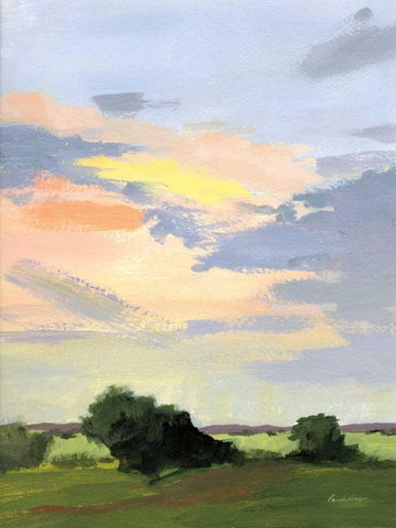 Skylight II White Modern Wood Framed Art Print with Double Matting by Munger, Pamela