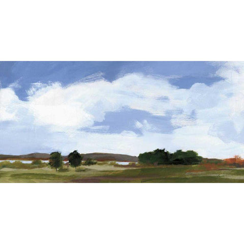 Catcalling Clouds Gold Ornate Wood Framed Art Print with Double Matting by Munger, Pamela
