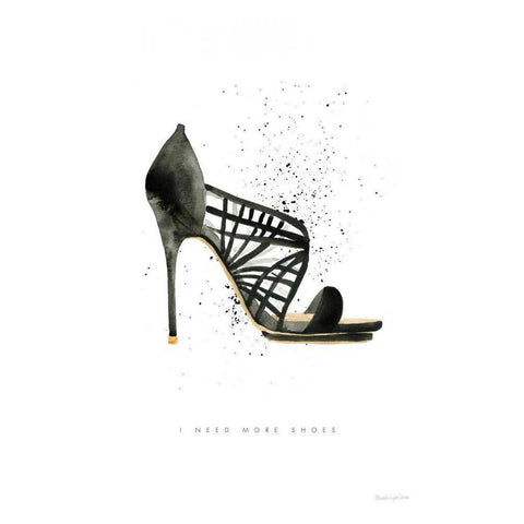 Stiletto Style I Gold Ornate Wood Framed Art Print with Double Matting by Charro, Mercedes Lopez