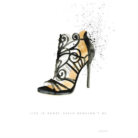 Stiletto Style II Gold Ornate Wood Framed Art Print with Double Matting by Charro, Mercedes Lopez