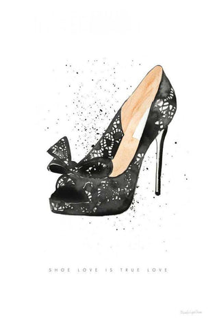 Stiletto Style IV White Modern Wood Framed Art Print with Double Matting by Charro, Mercedes Lopez