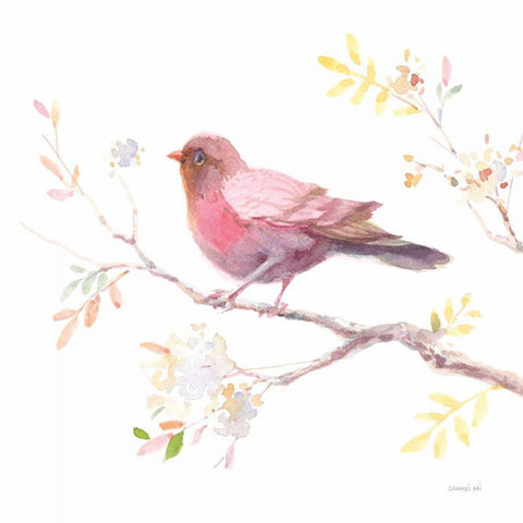 Flight Friends II Gold Ornate Wood Framed Art Print with Double Matting by Nai, Danhui