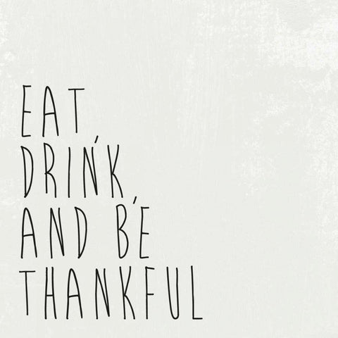 Give Thanks II Black Modern Wood Framed Art Print with Double Matting by Wild Apple Portfolio