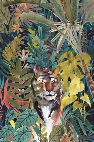 Jungle Mood Black Ornate Wood Framed Art Print with Double Matting by Panganiban, Karyn
