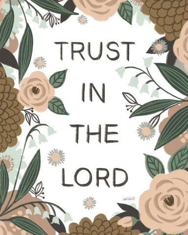 Trust In The Lord I White Modern Wood Framed Art Print with Double Matting by Tavoletti, Anne