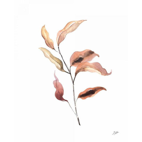 Pieces of Autumn II Gold Ornate Wood Framed Art Print with Double Matting by Panganiban, Karyn