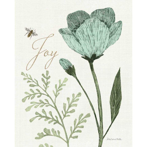 Springtime I v2 Joy Gold Ornate Wood Framed Art Print with Double Matting by Miller, Sara Zieve