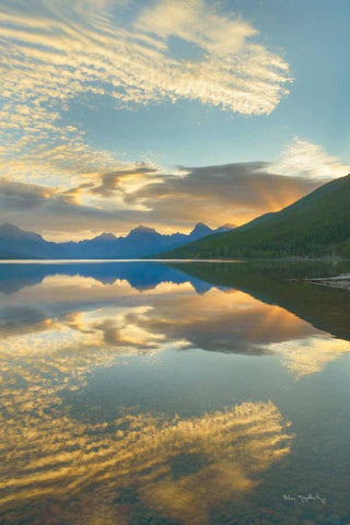 Montana Sunrise Black Ornate Wood Framed Art Print with Double Matting by Majchrowicz, Alan