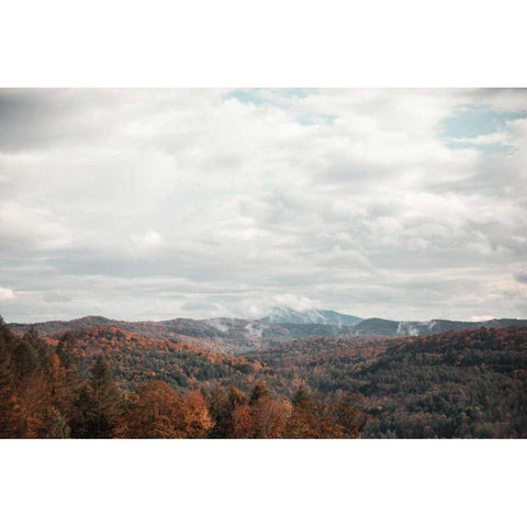 Autumn Hills I Gold Ornate Wood Framed Art Print with Double Matting by Marshall, Laura