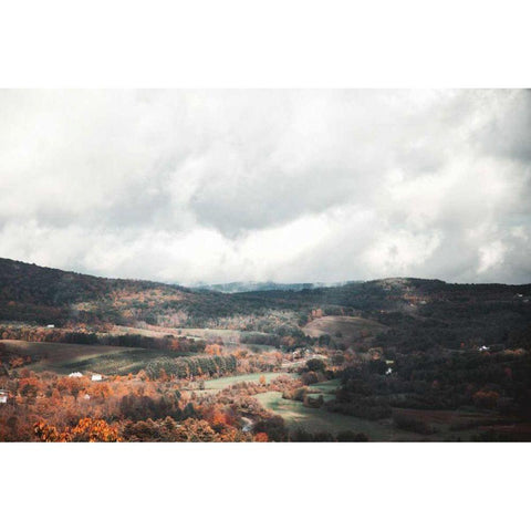 Autumn Hills II Gold Ornate Wood Framed Art Print with Double Matting by Marshall, Laura