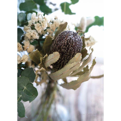 Eucalyptus Arrangement Detail II Gold Ornate Wood Framed Art Print with Double Matting by Catterall, Elise
