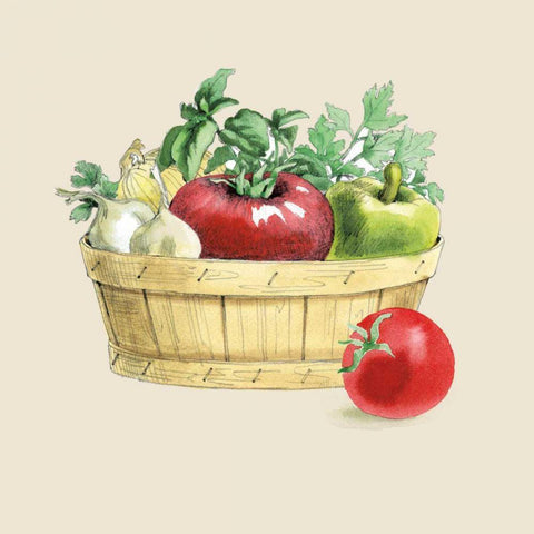 Fresh From The Garden I Cream White Modern Wood Framed Art Print by Grove, Beth