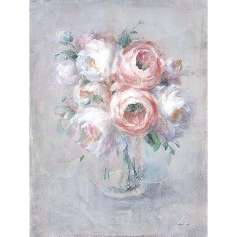 Light Summer Blooms I Gold Ornate Wood Framed Art Print with Double Matting by Nai, Danhui