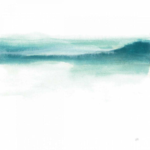 Tint Mint II White Modern Wood Framed Art Print by Paschke, Chris