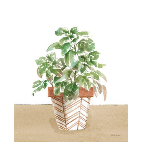 Herb Garden II White White Modern Wood Framed Art Print by Grove, Beth