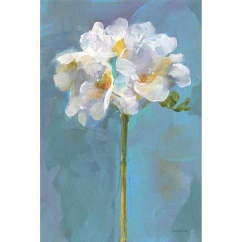 Modern Floral IV Gold Ornate Wood Framed Art Print with Double Matting by Nai, Danhui