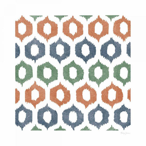 Simply Colorful I Black Ornate Wood Framed Art Print with Double Matting by Green, Nancy