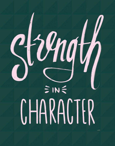 Strength IV White Modern Wood Framed Art Print with Double Matting by York, Leah