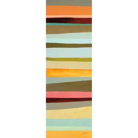 Sonoran Stripes II Black Modern Wood Framed Art Print with Double Matting by Davies, Jane