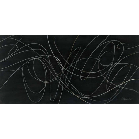 Sound Waves White Modern Wood Framed Art Print by Hristova, Albena