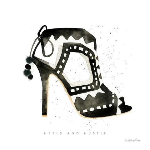 Glitz and Glam V White Modern Wood Framed Art Print with Double Matting by Charro, Mercedes Lopez