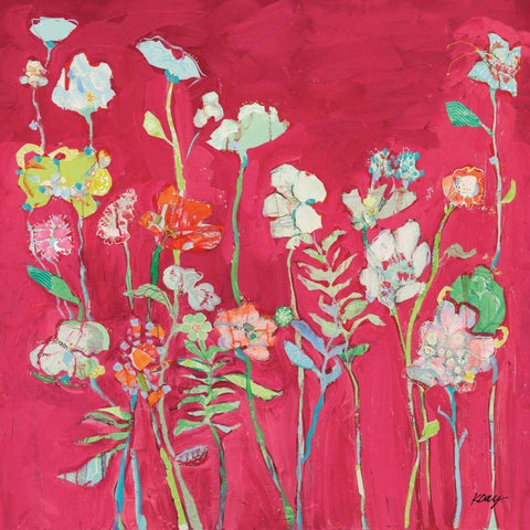 Richness of Flowers Black Modern Wood Framed Art Print with Double Matting by Day, Kellie