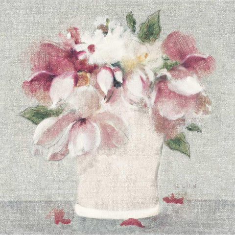 Cottage Bouquet II Light Gold Ornate Wood Framed Art Print with Double Matting by Blum, Cheri