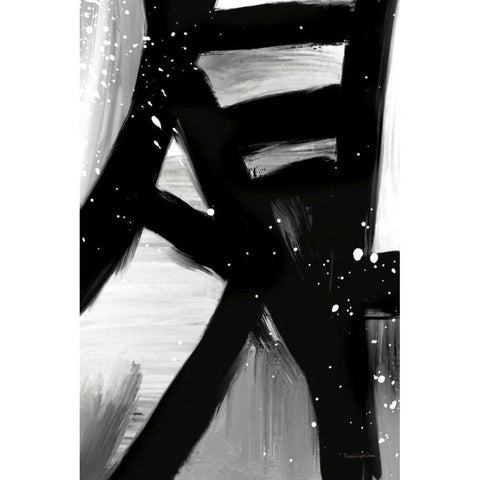 Winter in Paris I Black Modern Wood Framed Art Print with Double Matting by Charro, Mercedes Lopez