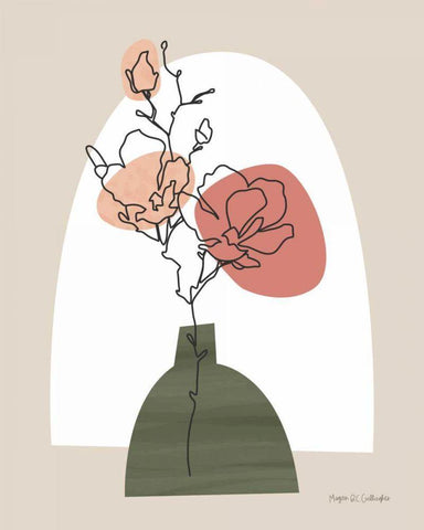 Potted Beauty I White Modern Wood Framed Art Print with Double Matting by Gallagher, Megan
