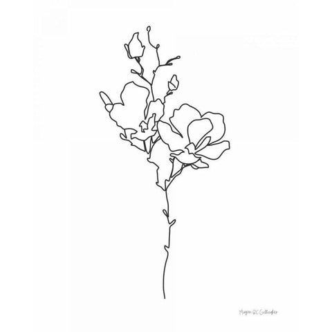 Potted Beauty III White Modern Wood Framed Art Print by Gallagher, Megan